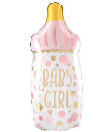 28" Pink Baby Bottle Balloon