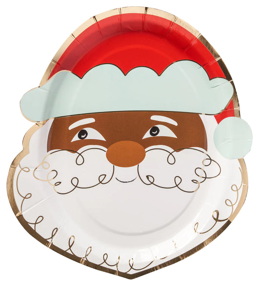 Santa Mint Green Hat Plates