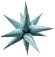 40" Blue Gingham Starburst