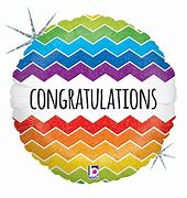 18" Congratulations Chevron Balloon