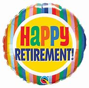 18" Retirement Colorful Stripes