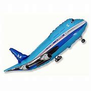 39" Airplane-Blue Balloon