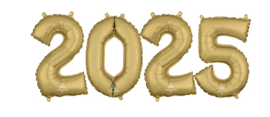 2025 Air-Filled Balloons - Gold