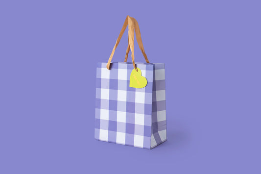 Purple Gingham Gift Bag