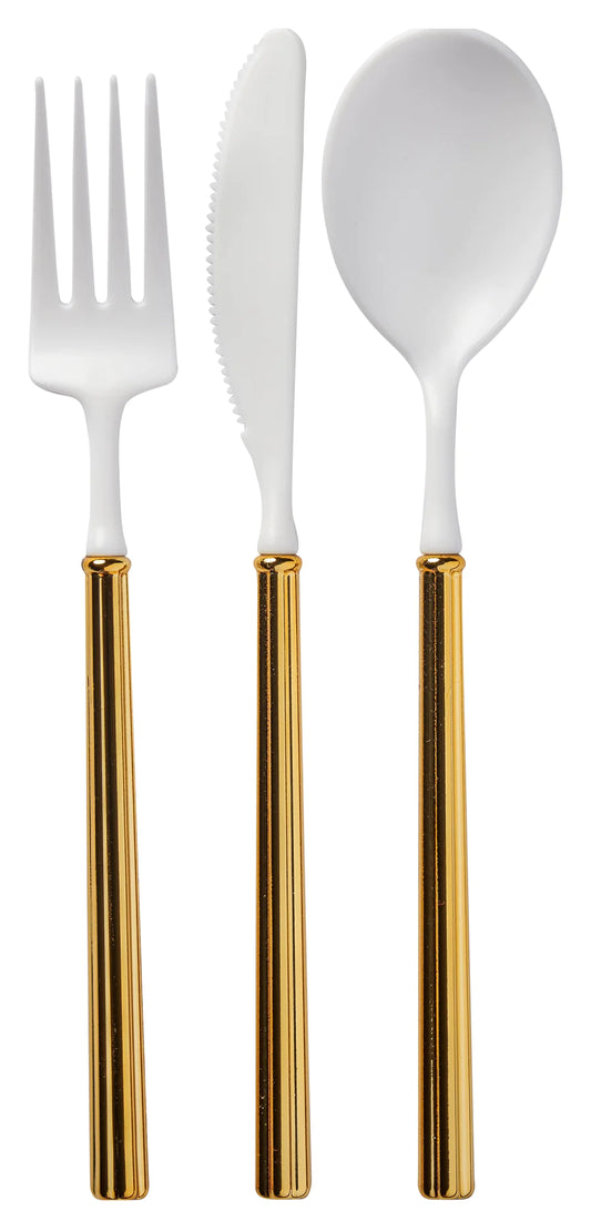 White and Gold Cutlery