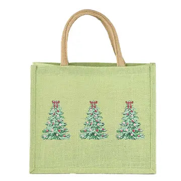 Green Trio Christmas Tree Tote