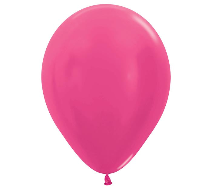 11" Metallic Fuchsia Balloon