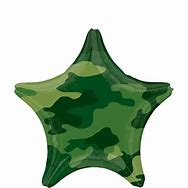 18" Camouflage Star Balloon