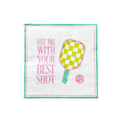 'Hit me with your best shot' Pickle Ball Napkins