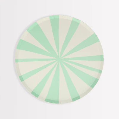 Mint Stripe Side Plates