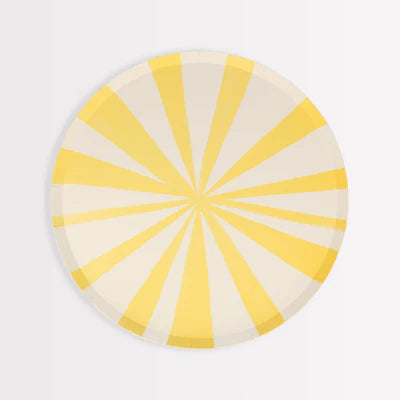 Yellow Stripe Dessert Plate