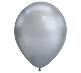 7" Chrome Silver Balloon