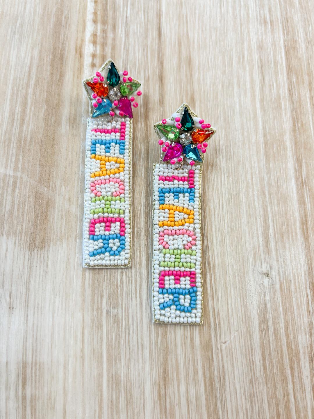 Beaded Teacher Earrings