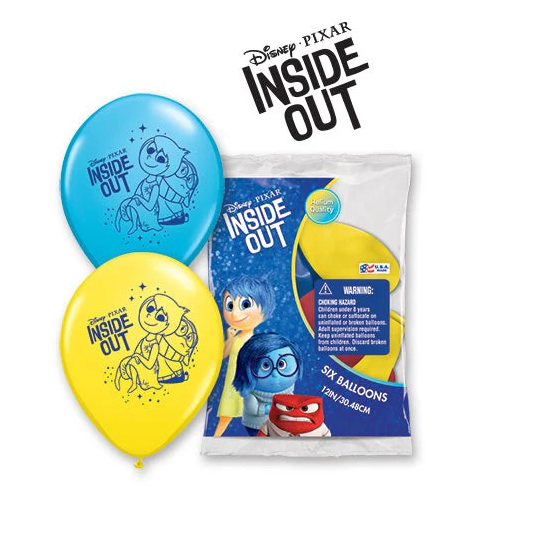 Inside Out Latex Balloon 6 Pack