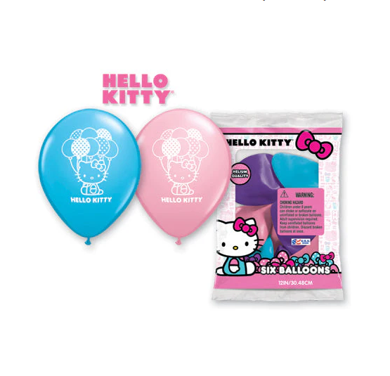 Hello Kitty Latex Balloon 6 Pack