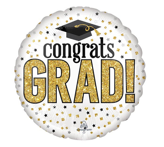 Gold dotted Congratulations Grad!