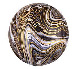 16" Black Marble Orbz Balloon