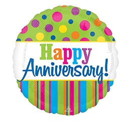 17" Happy Anniversary Balloon