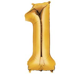 34'' Gold Number One Balloon