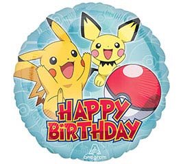 17'' HBD Pokemon Birthday Balloon