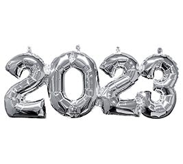 20" Silver 2023 Balloons