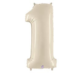 34'' Number One White Sand Balloon