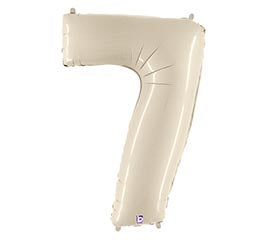 34'' Number Seven White Sand Balloon