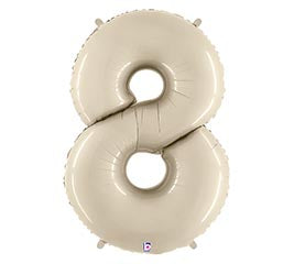 34'' Number Eight White Sand Balloon