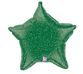 21" Green Holographic Star
