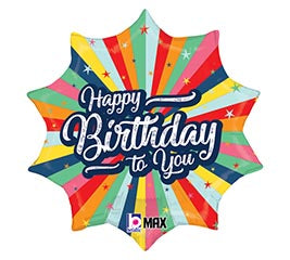 18" Hapy Birthday Bursting Balloon
