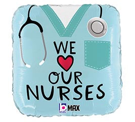 18" We Love Our Nurses Balloon