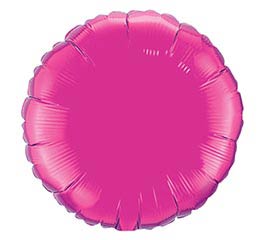 18'' Magenta Round Foil Balloon