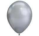 11" Chrome Silver Balloon