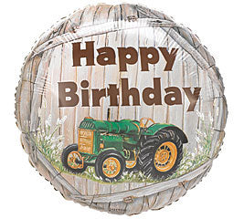17" Happy Birthday Tractor Balloon
