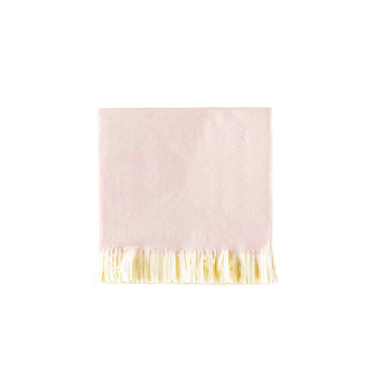 Baby Pink Fringed Napkins