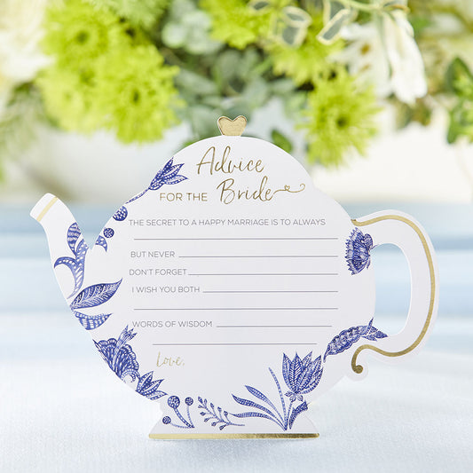 Blue Willow Wedding Advice Cards