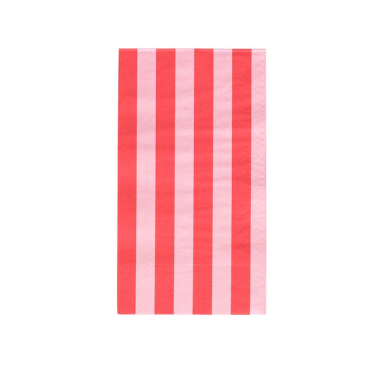 Blush and Cherry Striped Dinner Napkins- 20 pk