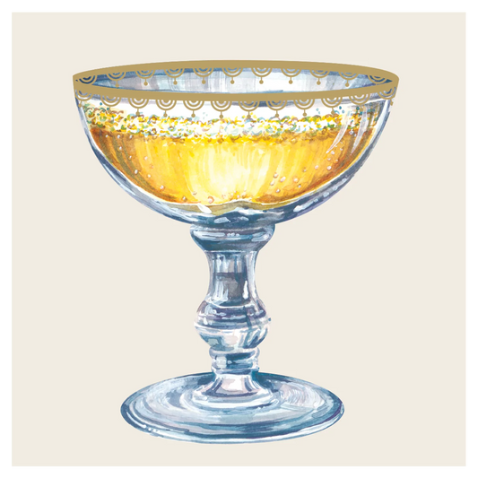 Champagne Coupe Cocktail Napkins