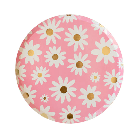 Peace and Love Daisy Dinner Plates- 8 pk