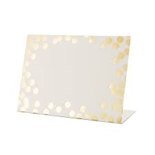 Gold Confetti Place Cards- 12 pk