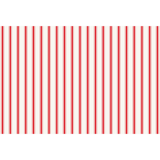 Red Ribbon Stripe Placemats- 12 sheets