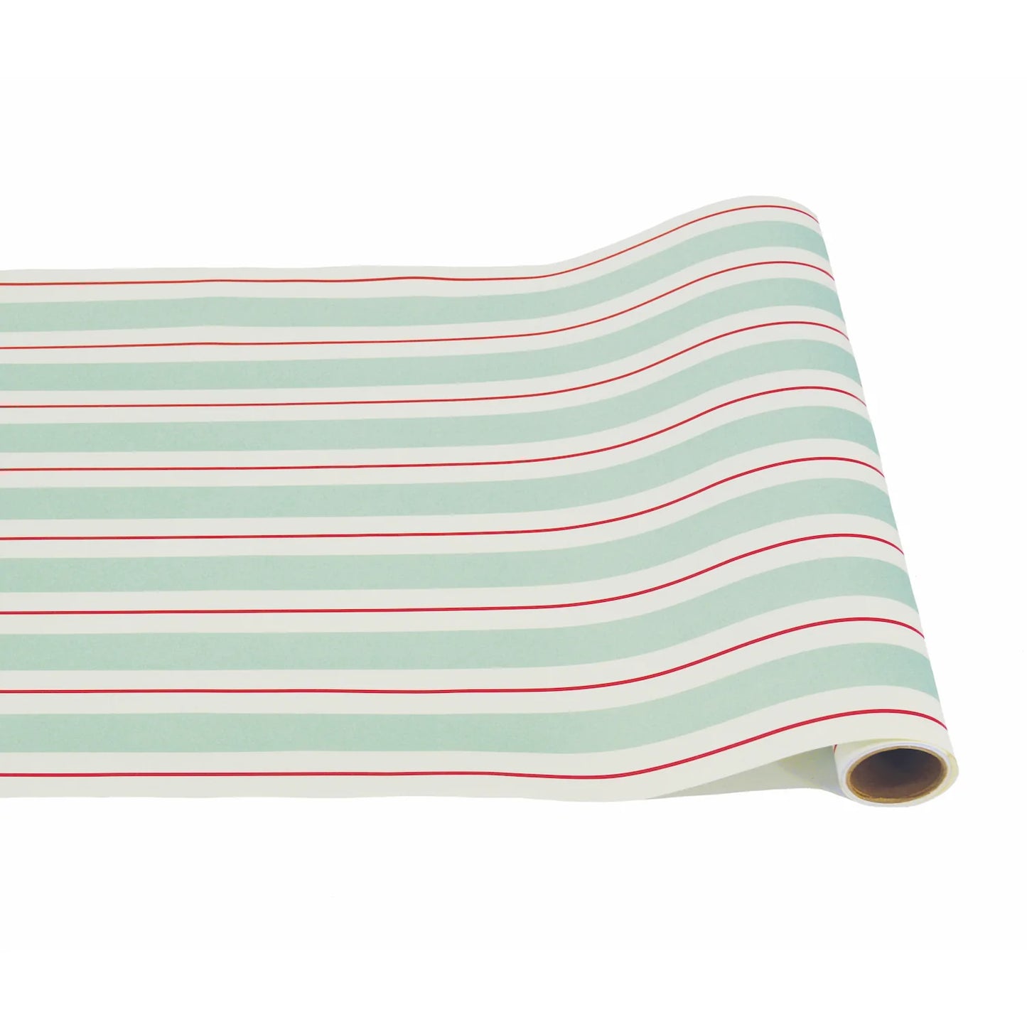 Seafoam and Red Awning Stripe Runner